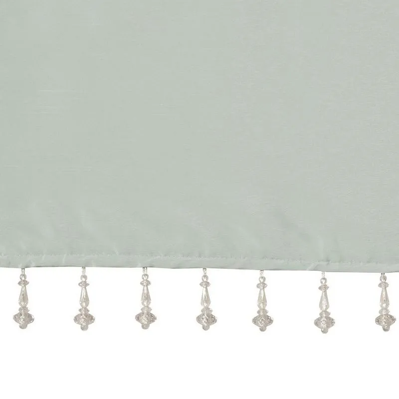 100% Polyester Twisted Tab Valance With Beads -50X26" MP41-4455 By Olliix