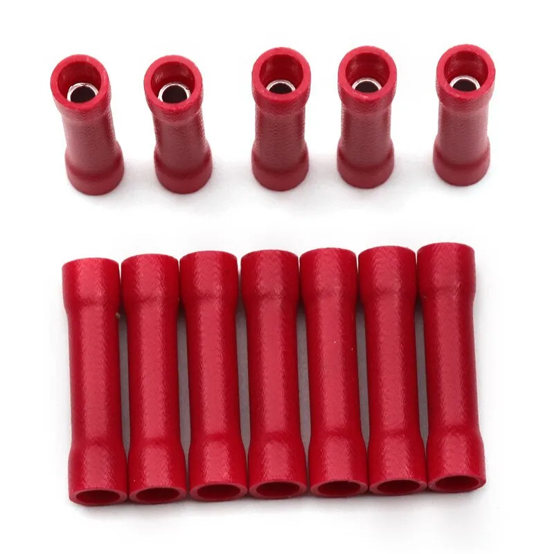 10/50/100pcs Assorted  Insulated Crimp Terminals Electrical Wire Cable Butt Connectors Crimping Terminal BV1.25 BV2.5 BV5.5