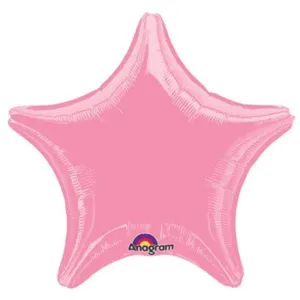 19" Metallic Pink Star Mylar Balloon #215