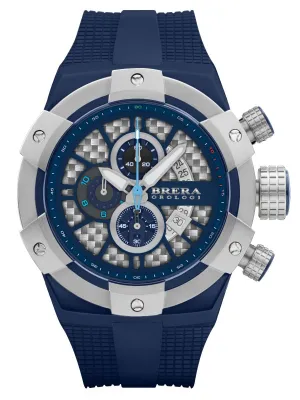 Brera Orologi SUPERSPORTIVO Blue 48mm Chrono Mens Watch BRSSC4919B