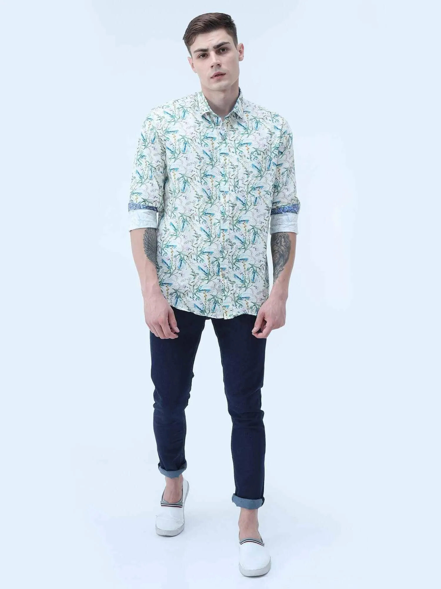 Budding Beauty Digital Printed Full Shirt