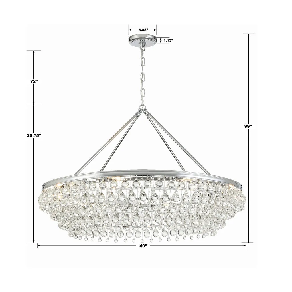 Cedar 8 Light Swarovski Strass Crystal Polished Chrome Chandelier