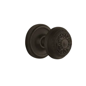 Classic Rosette with Egg & Dart Knob in Oil-Rubbed Bronze