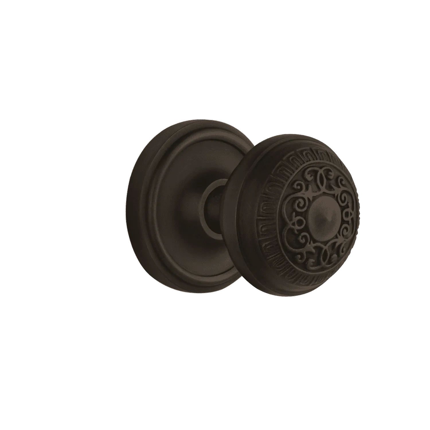 Classic Rosette with Egg & Dart Knob in Oil-Rubbed Bronze