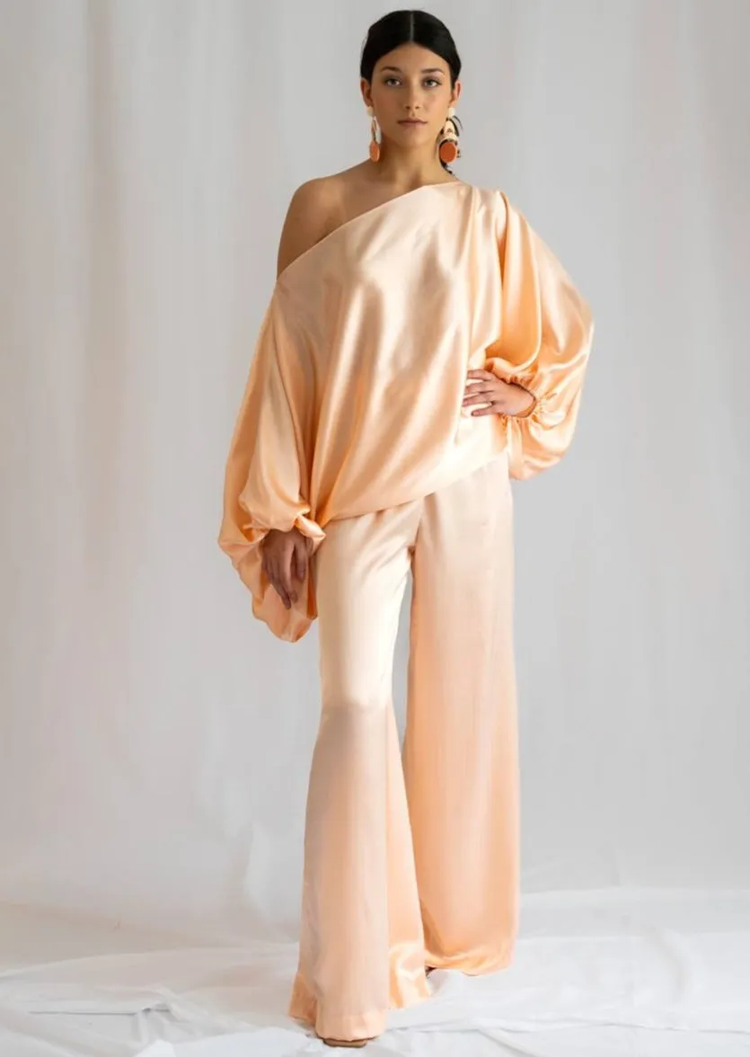 Claudia Silk Balloon sleeve blouse