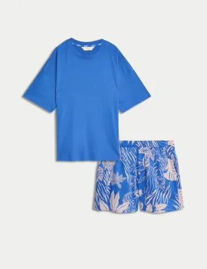 Cool Comfort Ribbed Shortie Set