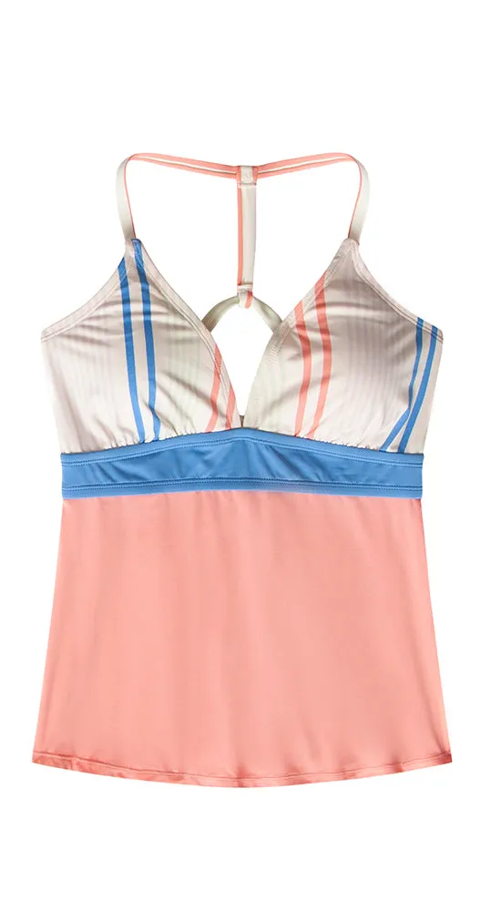 Dahlia Tankini: Sunny Stripe w. Grapefruit - FINAL SALE