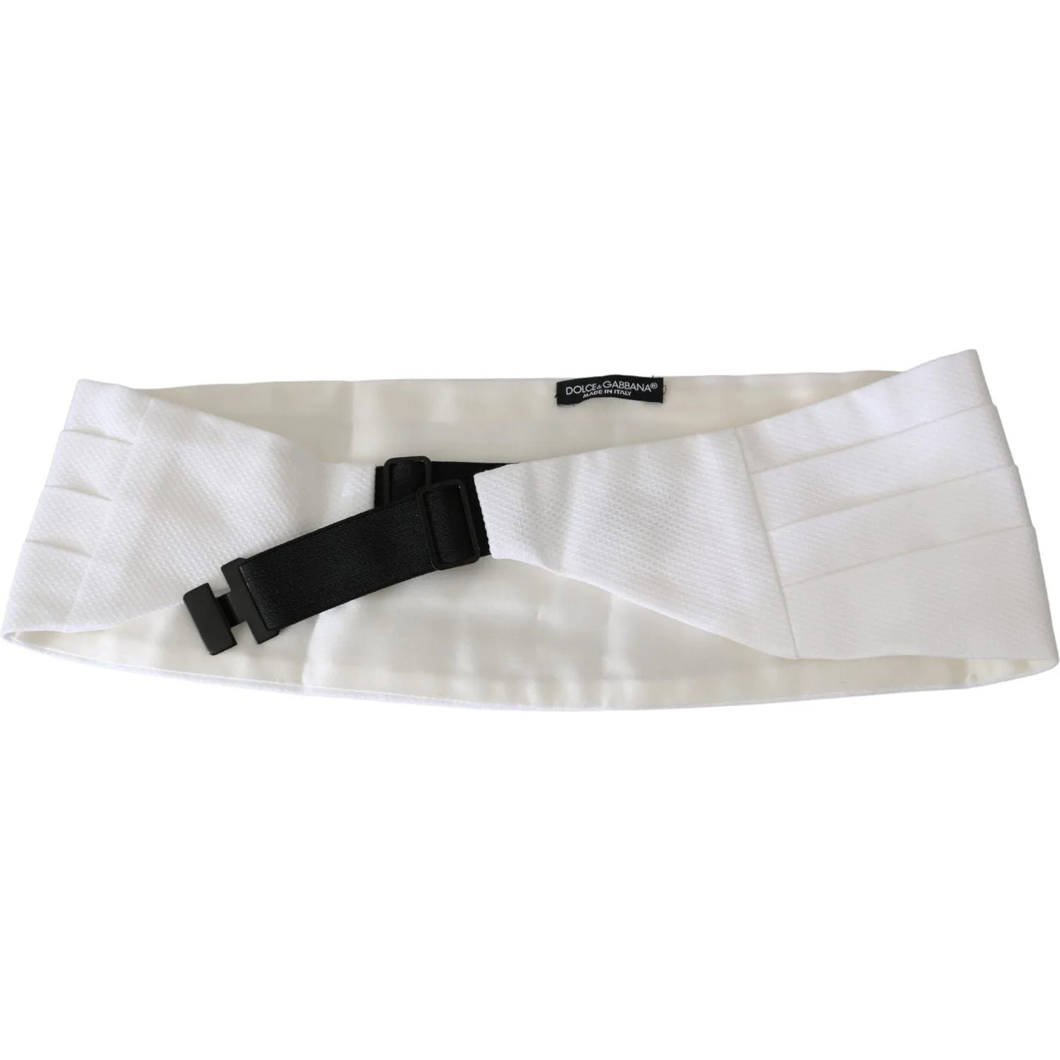 Dolce & Gabbana Elegant Silk White Cummerbund