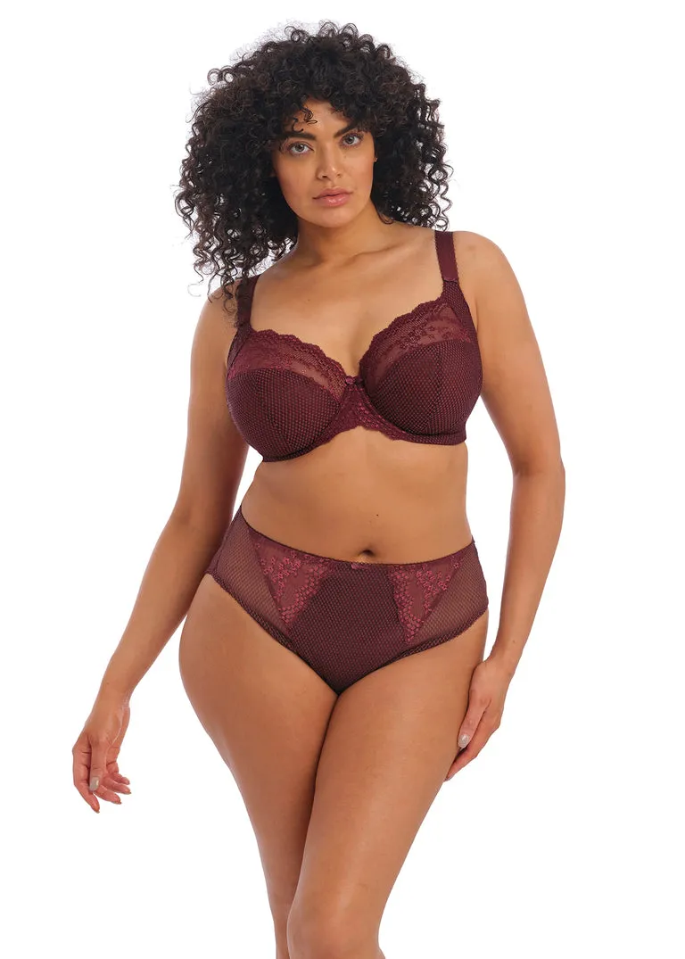 Elomi Charley High Leg Brief, Aubergine