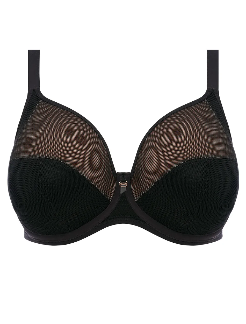 Elomi Kintai Underwire Full Cup Banded Bra, Black