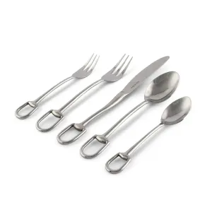 Equestrian Stirrup Flatware 5 piece Setting - Silver