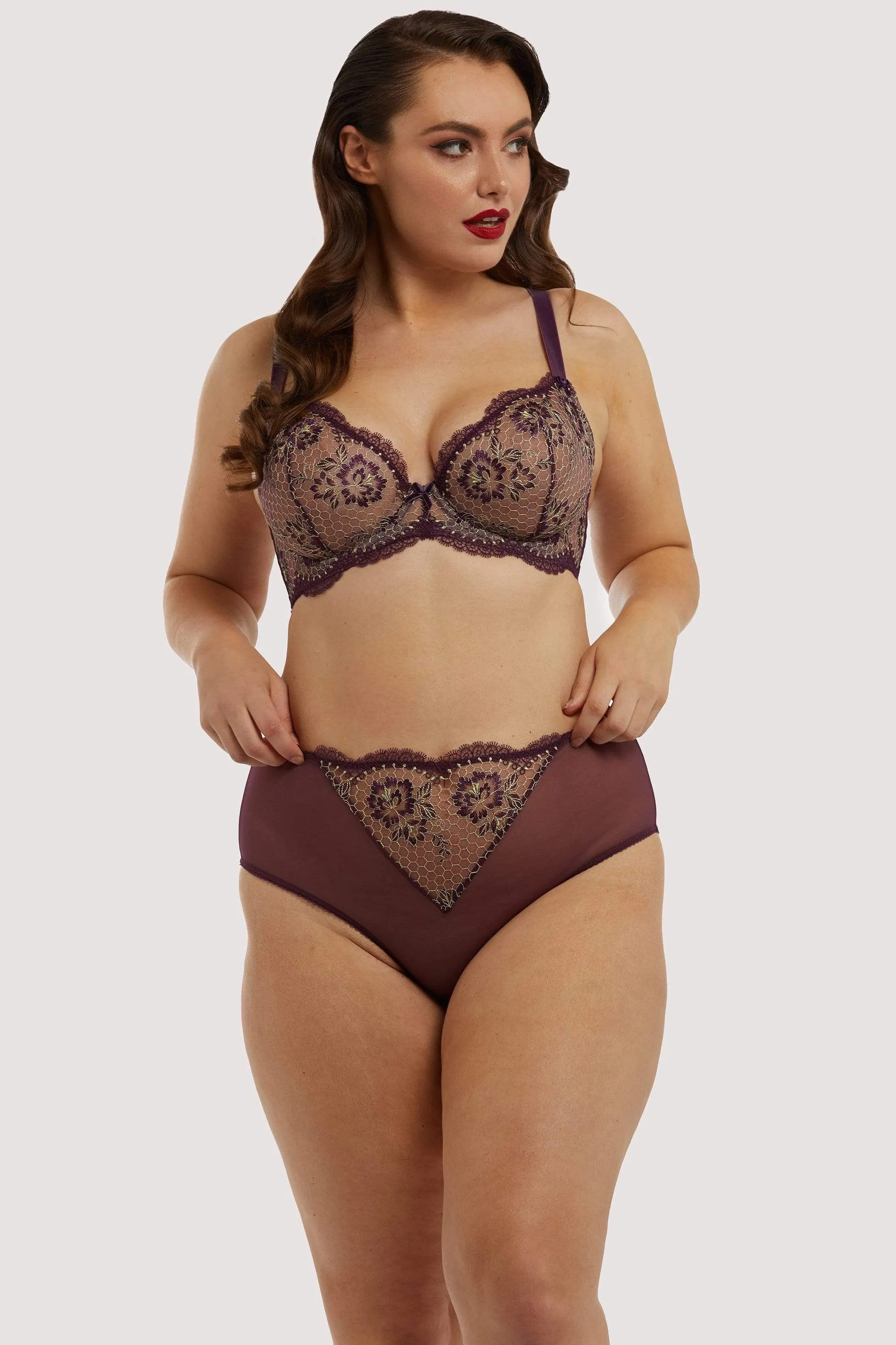 Evelina Aubergine Curve Bra