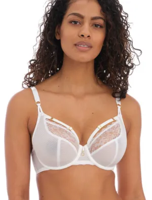 Freya Temptress Underwire Plunge Bra in White