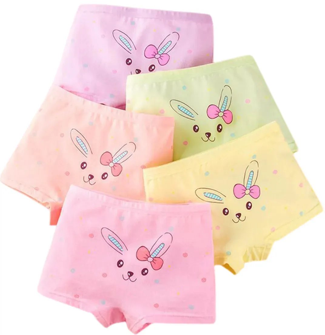 Girls Briefs Fine Cotton Underwear Cute Designs Printing Panties Kids Breathable Soft Healthy Underpants Girls Boxer 4pcs/Lot