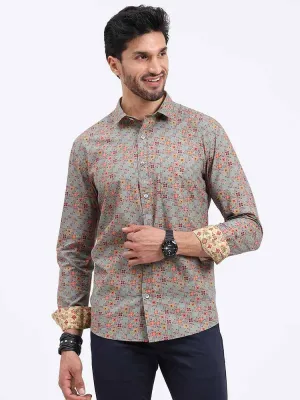 Grey Marvel Printed Full Sleeve Shirt