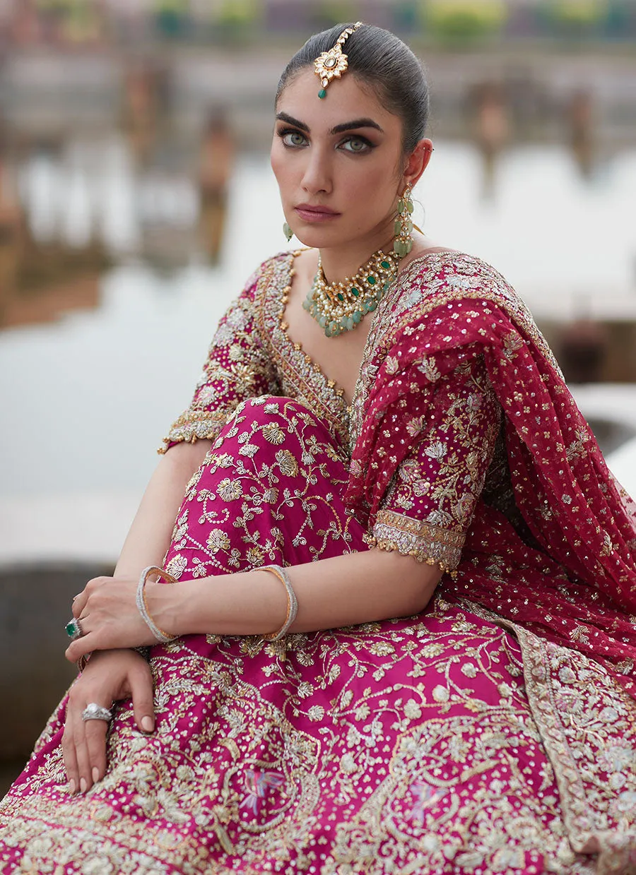 Gul Bano Berry Lehnga Choli Bridal