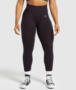 Gymshark Lift Contour Seamless Leggings - Depth Purple/Black Marl