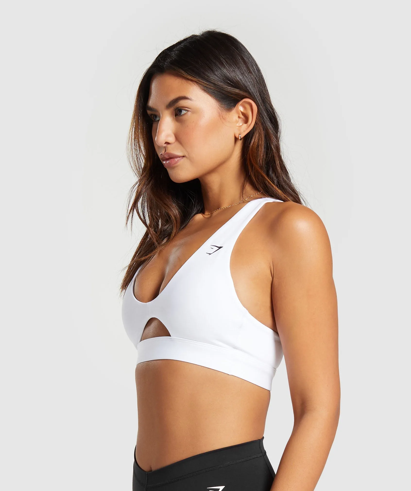 Gymshark Peek A Boo Sports Bra - White