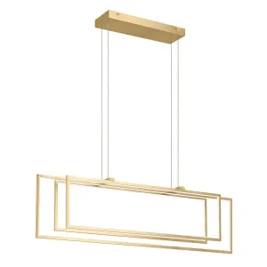 Jestin 46 in. 3 Lights Chandelier Champagne Gold Finish