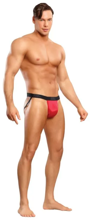 JOCK SATIN LYCRA RED L/XL