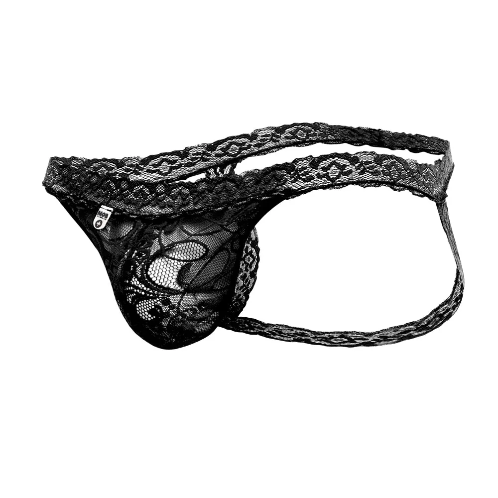 Lace Jockstrap Black S/M