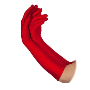 Ladies Long Red Gloves