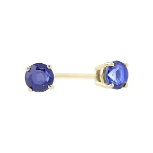 Majestic Blue Sapphire Stud Earrings 5/8ct