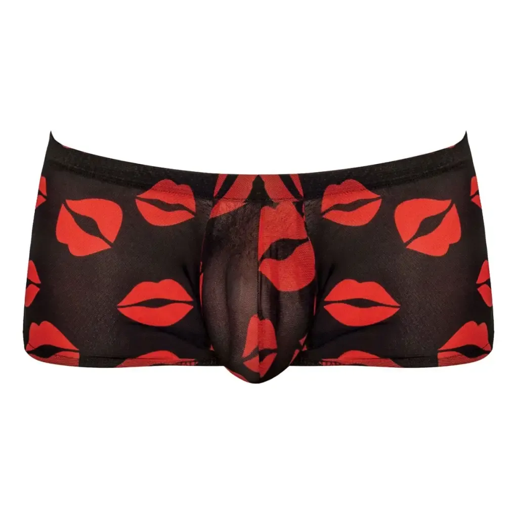 Male Power Kiss Me Mini Short Sheer Lips