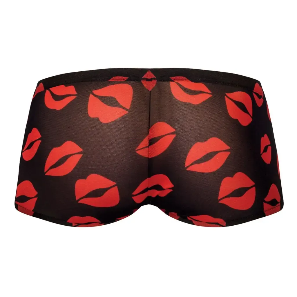 Male Power Kiss Me Mini Short Sheer Lips