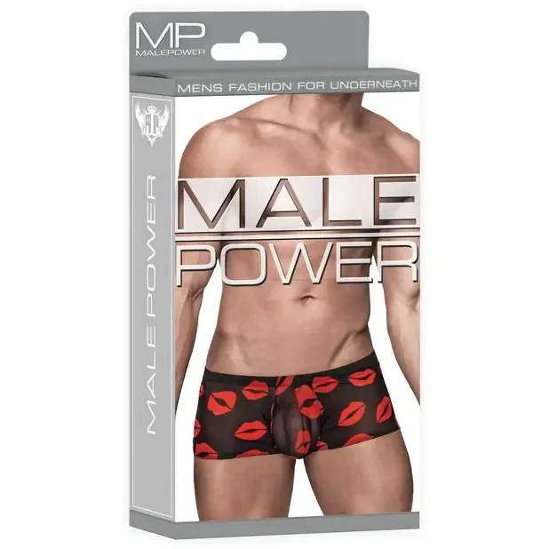 Male Power Kiss Me Mini Short Sheer Lips