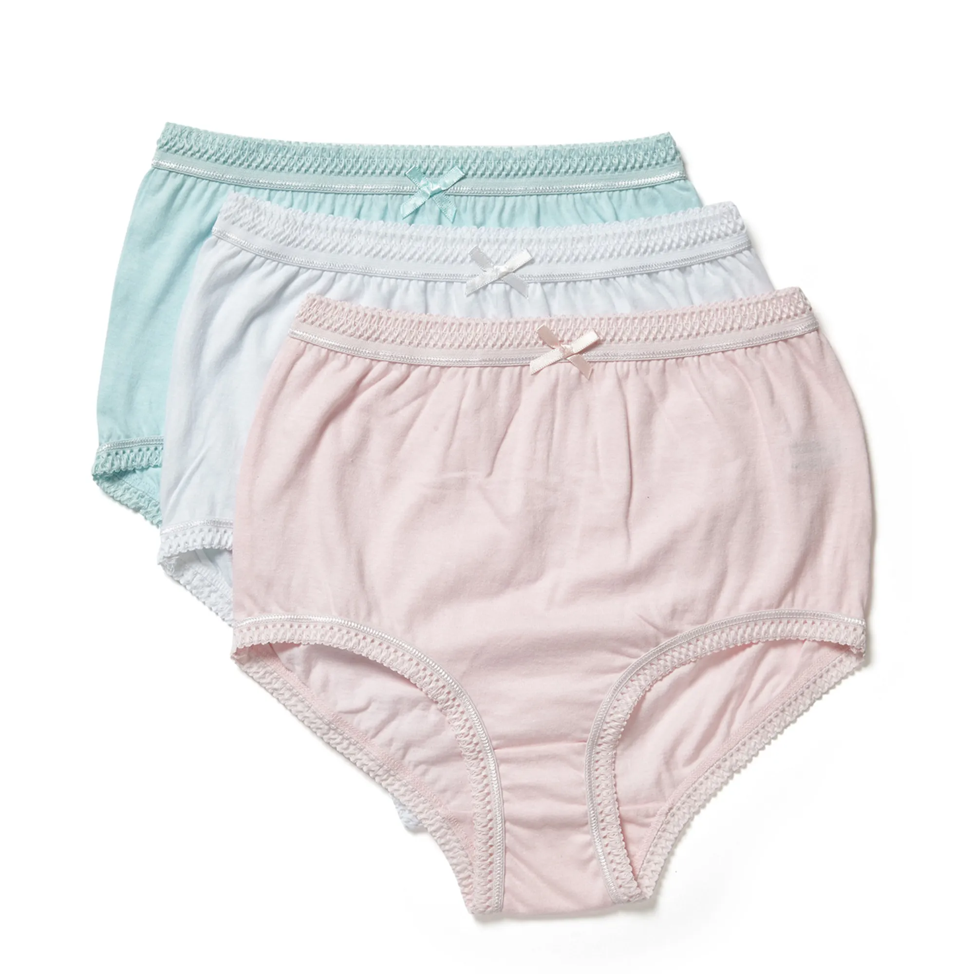 Marlon Ladies Pastel 3 Pack 100% Cotton Full Briefs