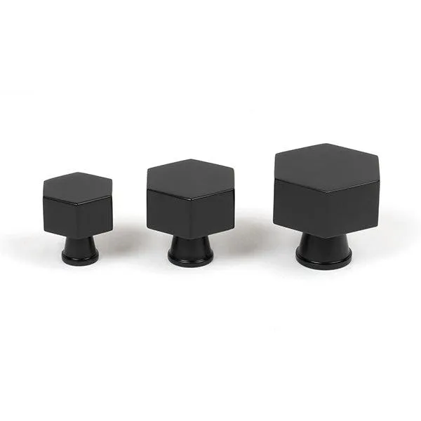 Matt Black Kahlo Cabinet Knob - 25mm | From The Anvil