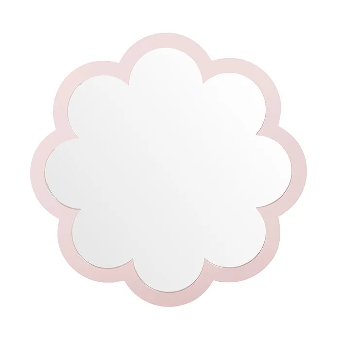 Poppy Scalloped Mirror in Blush