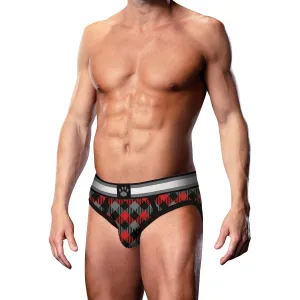 Prowler Tartan 1 Brief Black Red