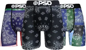 PSD Men's 3-Pack Patch Bandana Boxer Brief