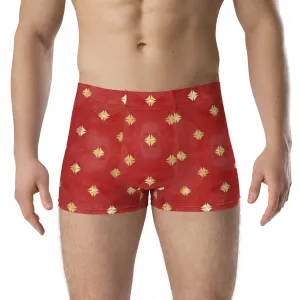 Red boxer with golden flowers for men’s