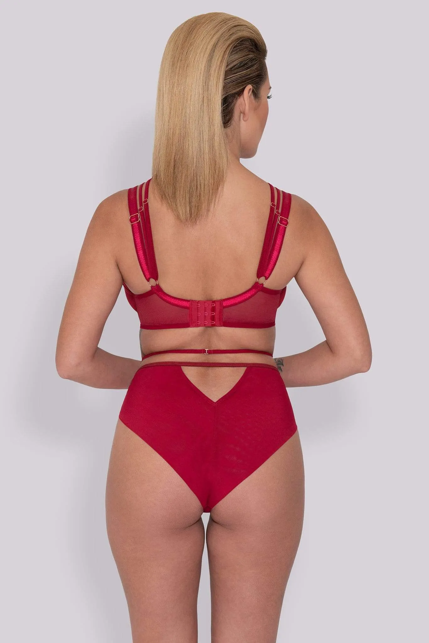 Scantilly Black Magic Plunge Red Bra