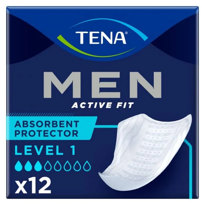 TENA Men Level 1 Absorbent Protector Pads - 12 Pack (N)