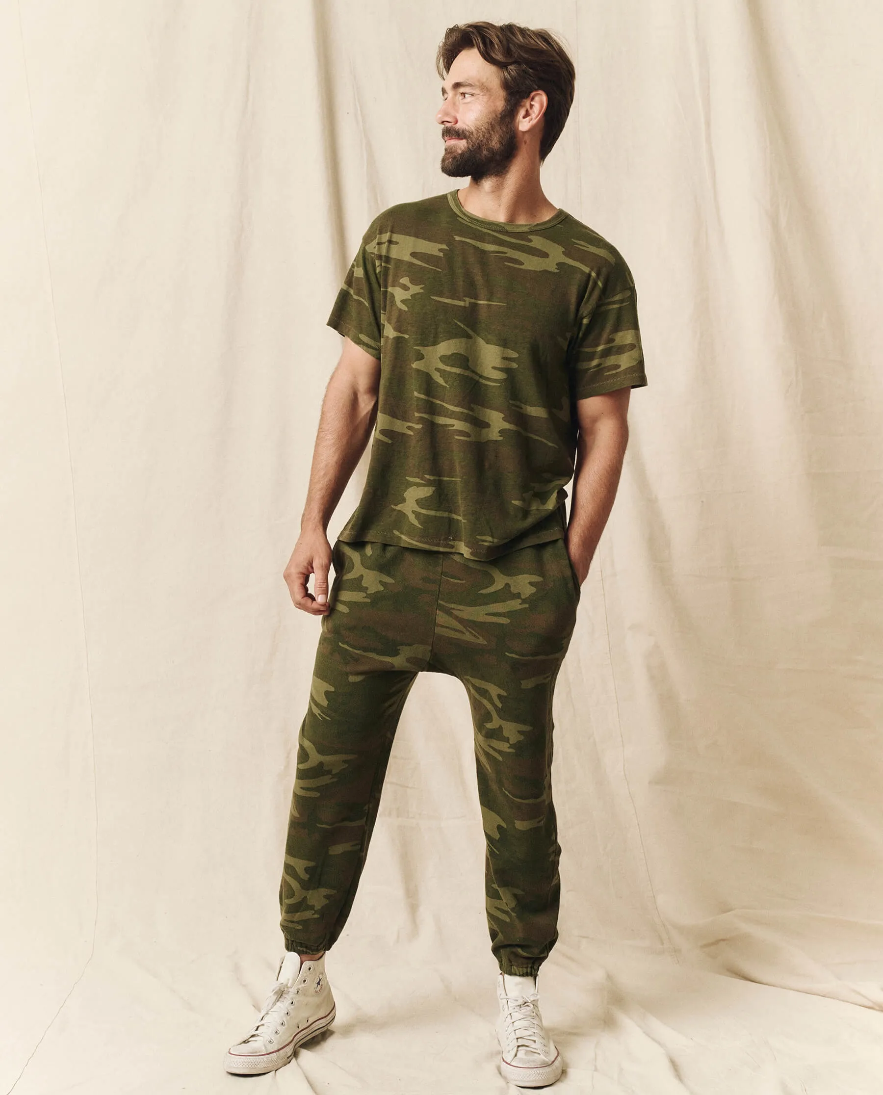 The Men's Boxy Crew. -- Deep Woods Camo