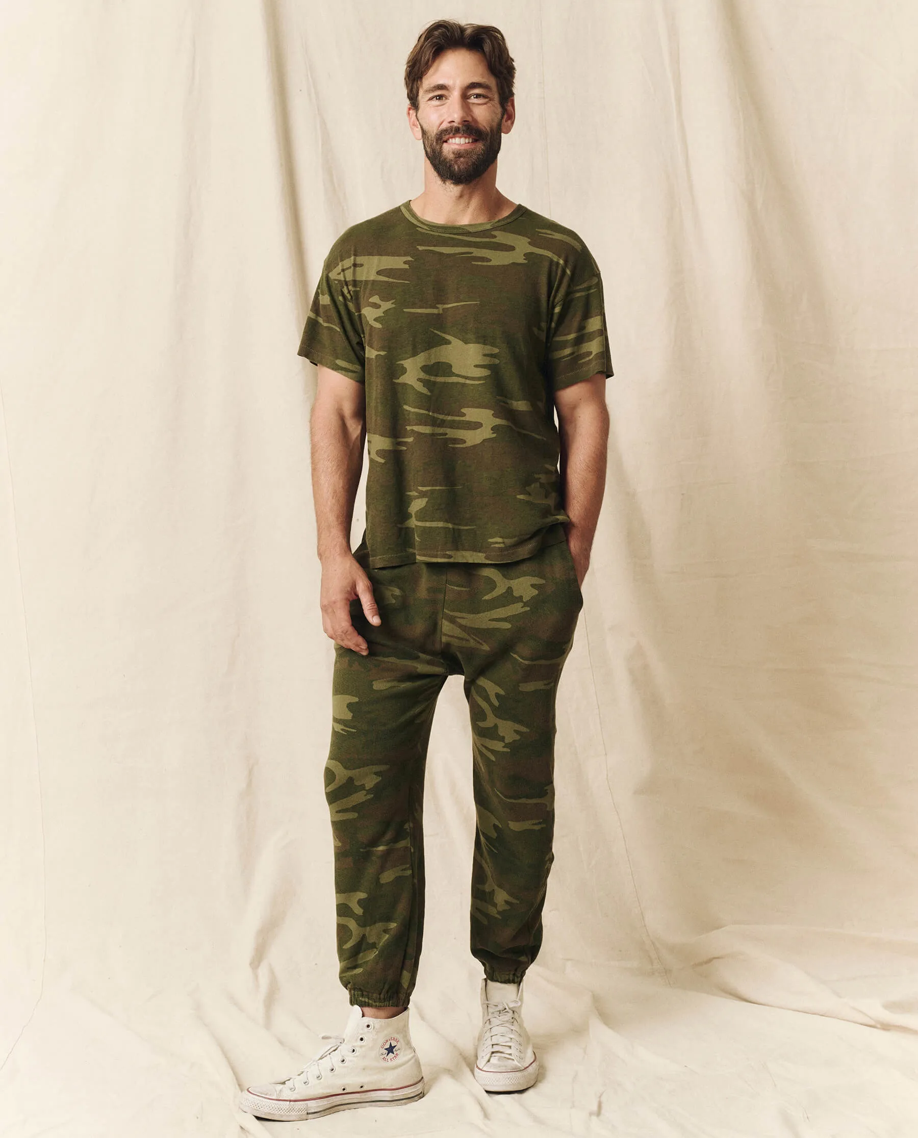 The Men's Boxy Crew. -- Deep Woods Camo